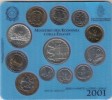 Nice Set of 12 Italian Euros 2001 w/Silver Coins 