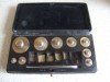 vintage bakelite cased apothecary weights - nice item 