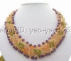 Natural Citrine&Peridot&Amethyst Necklace 