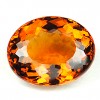 34.11ct BRIGHT EYE-CLEAN OVAL ORANGE CITRINE GEMSTONE 