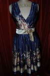 Yumi oriental cherry blossom satin dress M 12 BNWT 