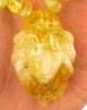 Dolphin Goddess Natural Citrine Necklace Pendant Silver 