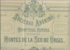 14758 SPAIN 1883 Montes de la Seo de Urgel-Scarce 