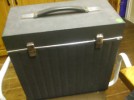 VINTAGE BLACK  RECORD CASE FOR LPs 