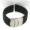 22mm BLACK Silicone Rubber Watch Band Strap for Invicta 