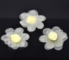 100 Straw Yellow Organza Flowers Wedding Appliques 45mm 