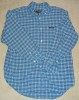 RALPH LAUREN POLO JEANS CO LS Blue Checkered Shirt M 