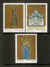 VATICANO,1988 BAPTISM OF THE RUS OF KIEV 3v MNH 