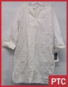 Liz Lange V-Neck Eyelet Tunic Dress White Sz XL NEW 