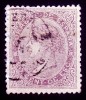 1867 ED#92º 20 c. de e. lila ISABEL II. Ver centraje 