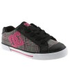 DC SHOES WOMENS BLACK PINK FABRIC SKATE TRAINERS SIZE 3 