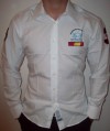 L. Martina Camicia Uomo Polo Shirt Nuovo Bianco M 