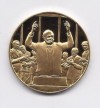 COMMEMORATIVE COIN 24K GOLD ON SILVER CHURCHILL 