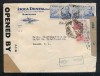 SPAIN, 1942 WWII DOUBLE CENS. AIR MAIL CV TO UK 