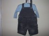 BABY BOYS 2 PIECE OUTFIT NEWBORN TSHIRT DUNGAREES 