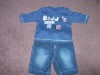 BABY BOYS 2 PEICE OUTFIT NEWBORN TSHIRT JEANS 