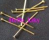 800 Gold Plated HEAD PIN findings 14 x 0.7mm M773 