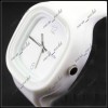 WHITE Unisex Fashion Jelly Colorful Sports Watch A1W 