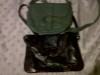 2 green purple hand bags primark/ atmosphere 