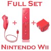 RED Remote and Nunchuck Controller+Motion Plus For Wii 