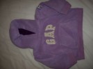 ** Baby GAP Logo Hoodie Fleece Top 12-18 Purple EUC ** 