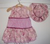 H&M **GORGEOUS** DRESS & HAT SET 12-18 MTHS 