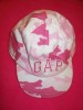 *** GAP Pink White Logo Camouflage Hat Cap 12-18 EUC*** 