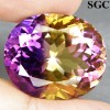 34.46 ct Superb Oval Facet Purple &Yellow Ametrine NR! 