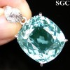 51.72 ct Terrific Cushion Aquamarine Silver 925 Pendant 