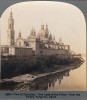 1908 STEREOVIEW,SARAGOSSA,SPAIN,CATHEDRAL FROM BRIDGE 