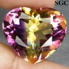 23.77 ct Majestic Heart Purple &Yellow Ametrine NR! 