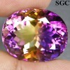 33.74 ct Flawless Oval Purple &Yellow Ametrine NR! 