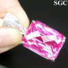 52.87 ct Splendid Emerald Pink Topaz Silver 925 Pendant 