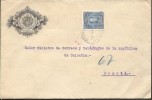 Venezuela-old cover to Colombia-1927-perfin G N 