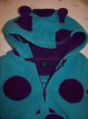 ** GAP hoodie suit blue purple fleece romper 18-24 EUC  