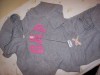 ** GAP Logo hoodie zip tracksuit grey pink 18-24 EUC ** 