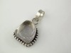 WONDERFUL PURE QUARTZ SILVER PENDANT 1.75 IN 