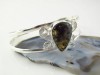 ELEGANT TOURMALATED QUARTZ  SILVER CUFF BRACELET 