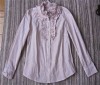 *NWT* J Crew Stripped Ruffle Shirt, Sz. 0- MSRP $89 