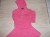 GIRLS RALPH LAUREN CORAL HOODED DRESS 