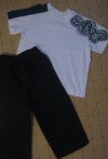 Stripe+print top+jean style cotton pants-Replay&Sons/Nx 