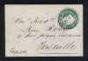 EGYPT, 1902 SMALL SIZE STATIONERY CV TO FRANCE 