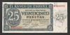 billete 25 pts 1936 sin circular- 