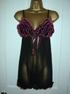 GORGEOUS BLACK & PINK CAMISOLE TOP SIZE 16-18 