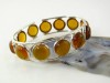 CHARMING HONEY GOLDEN CITRINE SILVER CUFF BRACELET 