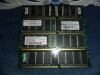 Memorias ddr total 1,256 mb 4 tarjetas, 