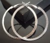 Fashion Silver Tone BIG Circles Hoop Earrings 50 GP P16 