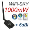 1000mW Wireless 10G USB WiFi Adapter + 5dBi Antenna 1W 