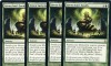 4x Green Sun's Zenith Mirrodin Besieged MTG Playset x 4 