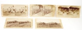 5 Underwood Military Stereo Cards -Spanish American War 